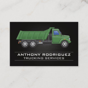 Green Truck   Driver   Logistics  Business Card