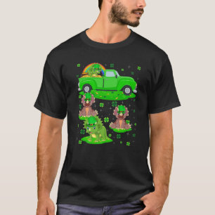 Green Truck Leprechaun Hat Triceratops St. Patrick T-Shirt