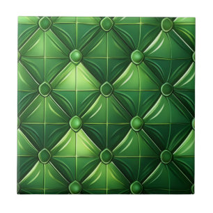 Green Tufted Design  Ceramic Tile
