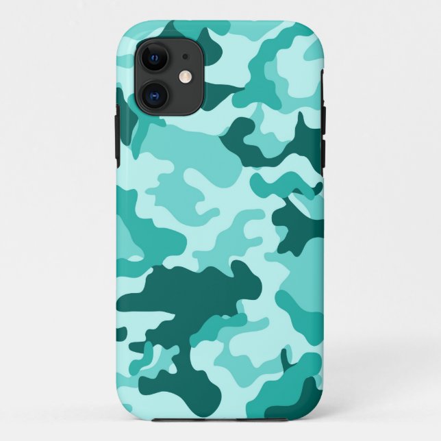 Green Turquoise  Camo iPad 5 Case (Back)