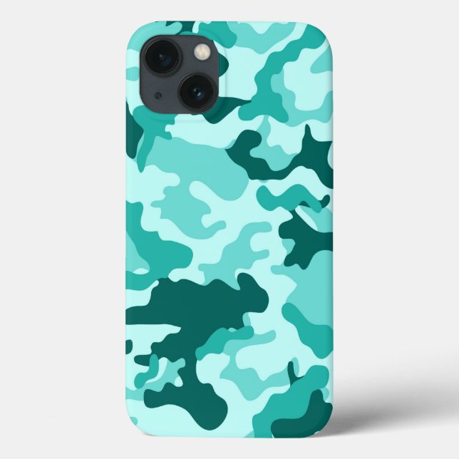 Green Turquoise  Camo Pattern Case-Mate iPhone Case (Back)