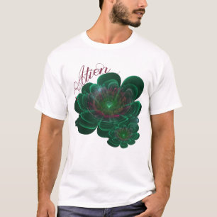 Green Turquoise Corolla Flower T-Shirt