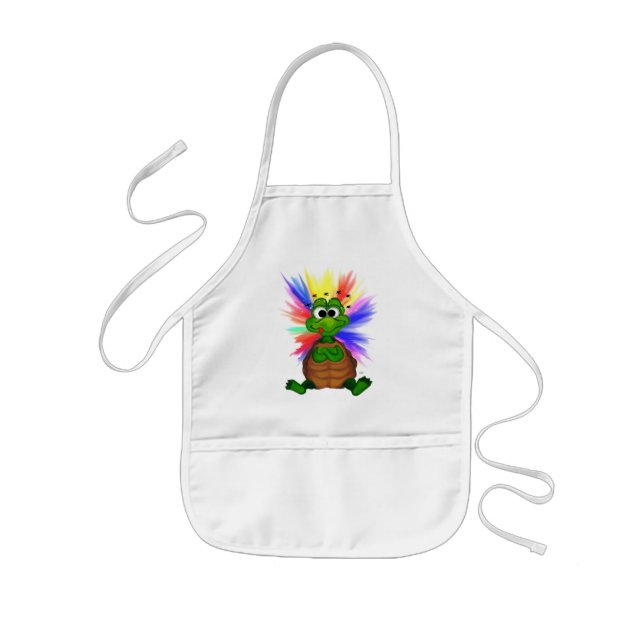 Green Turtle Kids Apron (Front)