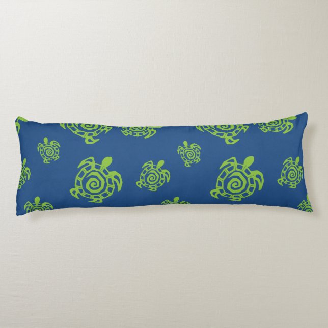 Green Turtle Pattern Body Cushion (Back)