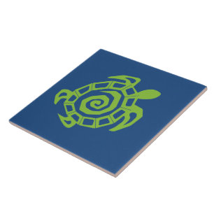 Green Turtle Pattern Ceramic Tile