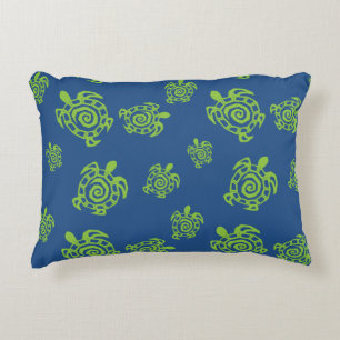 Green Turtle Pattern Decorative Cushion