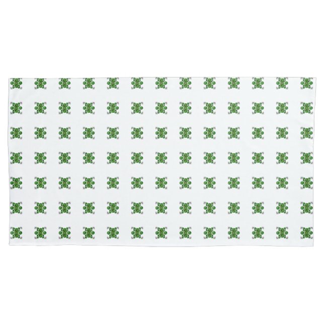 Green Turtle Pattern Pillowcase (Front-Left)