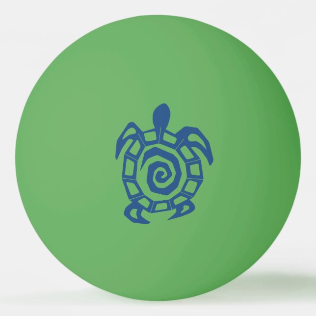 Green Turtle Pattern Ping Pong Ball (Front)