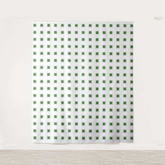 Green Turtle Pattern Tapestry (Front)