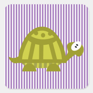 Green Turtle Square Sticker