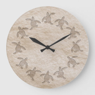 Green Turtle Stone Pattern Wall Clock