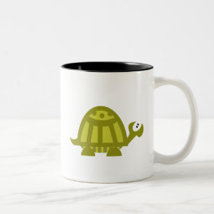 Green Turtle Two-Tone Coffee Mug