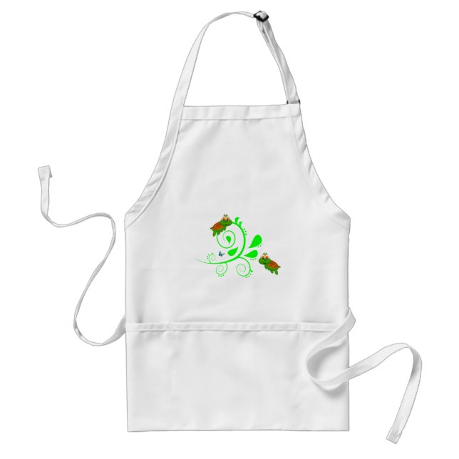 Green Turtles  Kitchen Apron (Front)