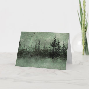 "Green Twilight" Country Road Greeting Card