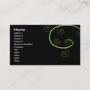Green Twirls Business Card
