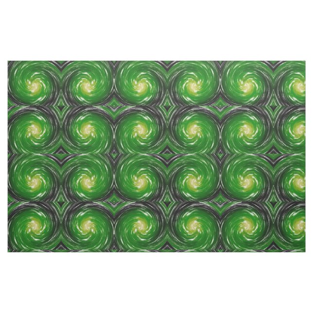 Green Twist Abstract Art Fabric (Fat Quarter)
