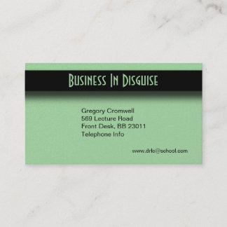 Green Two Sided Business Card