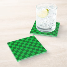 Green Two Toned Chequerboard Pattern