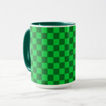 Green Two Toned Chequerboard Pattern