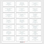 Green Typography Wedding Guest Address Labels<br><div class="desc">These green typography wedding guest address labels are great for a simple and elegant wedding. The green and white vintage typography gives it a classy formal touch. Keep it as is,  or choose to personalise it with artwork or graphics of your choice.</div>