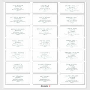 Green Typography Wedding Guest Address Labels