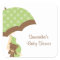 Green Umbrella Baby Shower Stickers