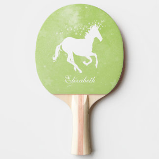 Green Unicorn Personalised Ping Pong Paddle