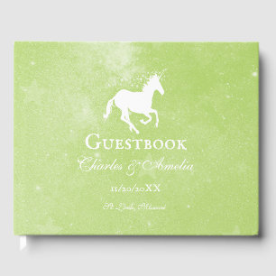 Green Unicorn Wedding Guestbook