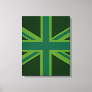 Green Union Jack Flag Decor