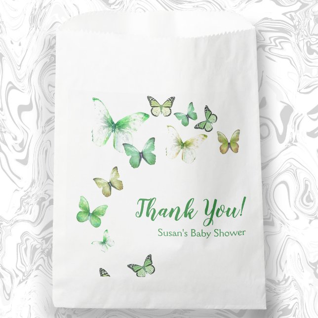 Green Unisex A Little Butterfly Baby Shower  Favour Bag (Creator Uploaded)