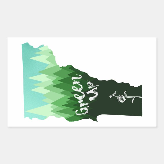 Green Up Vermont Rectangular Sticker (Front)