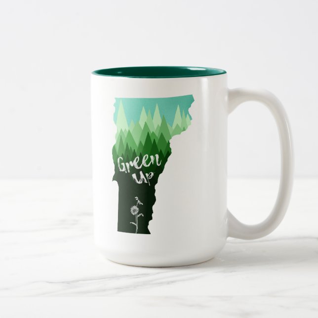 Green Up Vermont Two-Tone Coffee Mug (Right)
