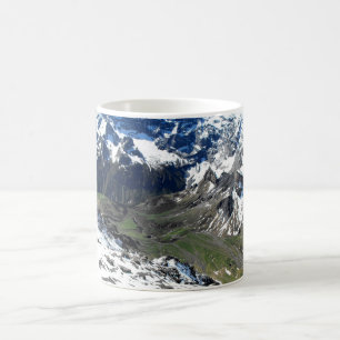 Green valley near the Schilthorn mountain Coffee Mug