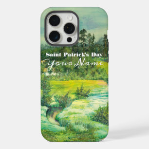 green valley painting Watercolor iPhone 15 Pro Max Case