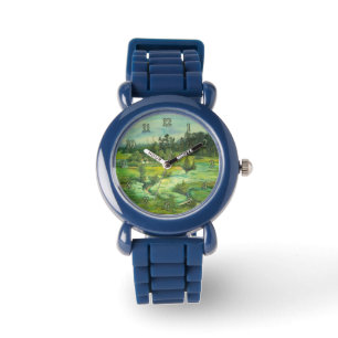 green valley painting Watercolor Watch