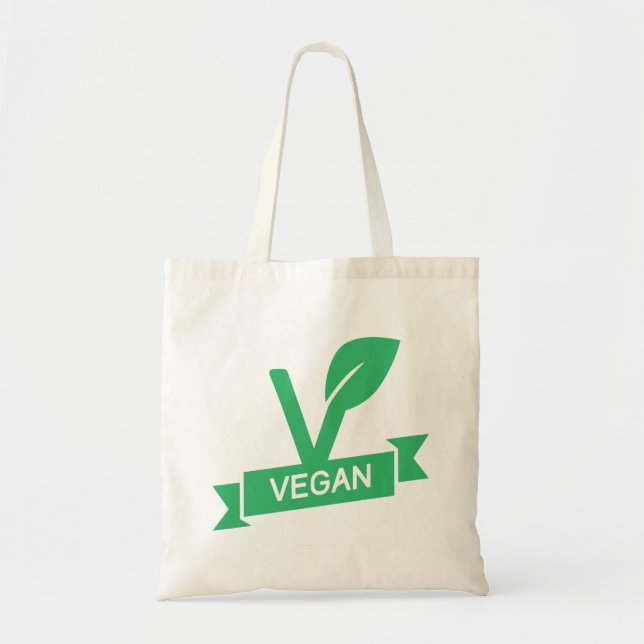Green Vegan Vegetarian Veganism Animal Lover Quote Tote Bag (Front)