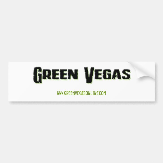 Green Vegas Bumper Sticker (Front)