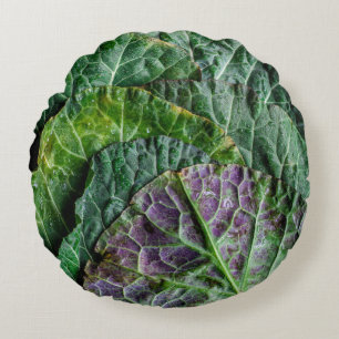 Green vegetable round cushion