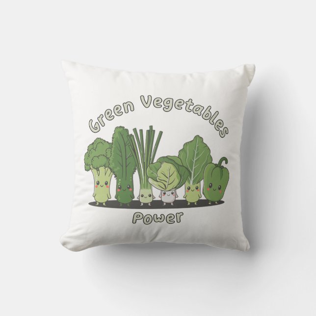 Green Vegetables Power Cushion (Front)
