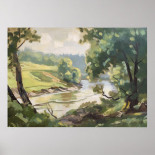 Green Vegetation Carpet by The Riverbank Poster
