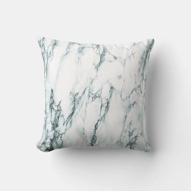 Green Vein Marble Look Outdoor Cushion (Front)