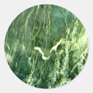 Green Verde Alpi Marble Classic Round Sticker