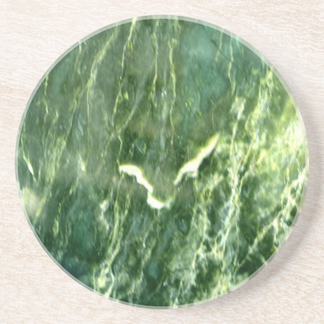 Green Verde Alpi Marble Coaster (Front)
