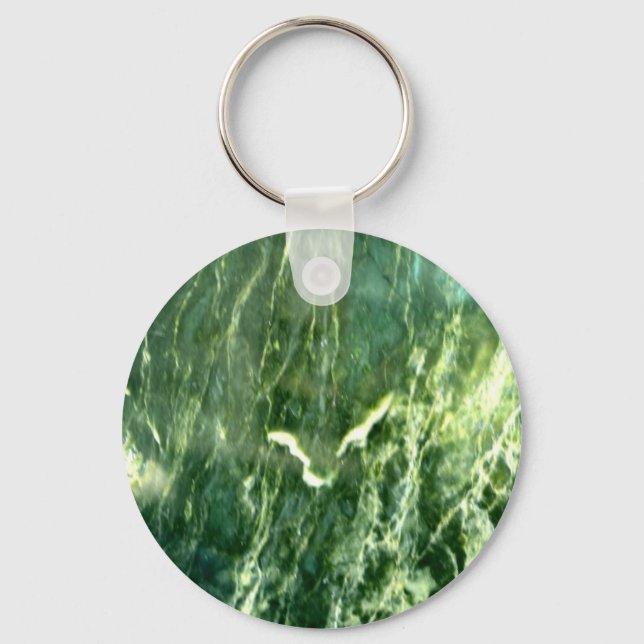 Green Verde Alpi Marble Key Ring (Front)