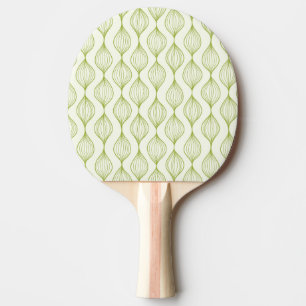 Green vertical ogee pattern background ping pong paddle