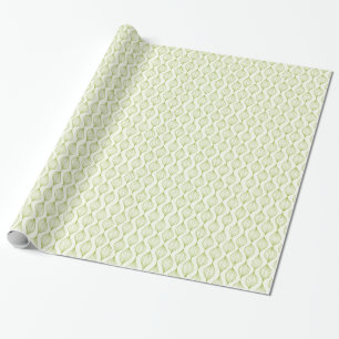 Green vertical ogee pattern background wrapping paper