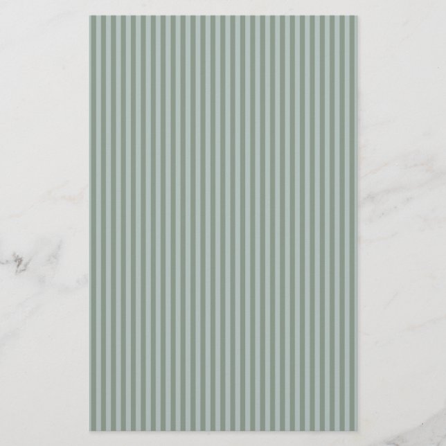 Green Vertical Stripe Soap Wrap Paper Sheet (Front)