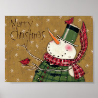 Green Vested Snowman