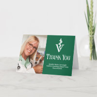 Green Veterinary School Graduation Photo Custom