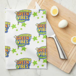 Green Vibes, World Environment Day, Save THE Earth Tea Towel